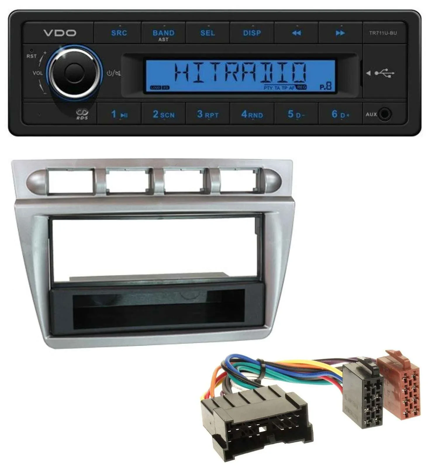 VDO AUX 1DIN MP3 USB Autoradio für Kia Picanto (2004-2007)