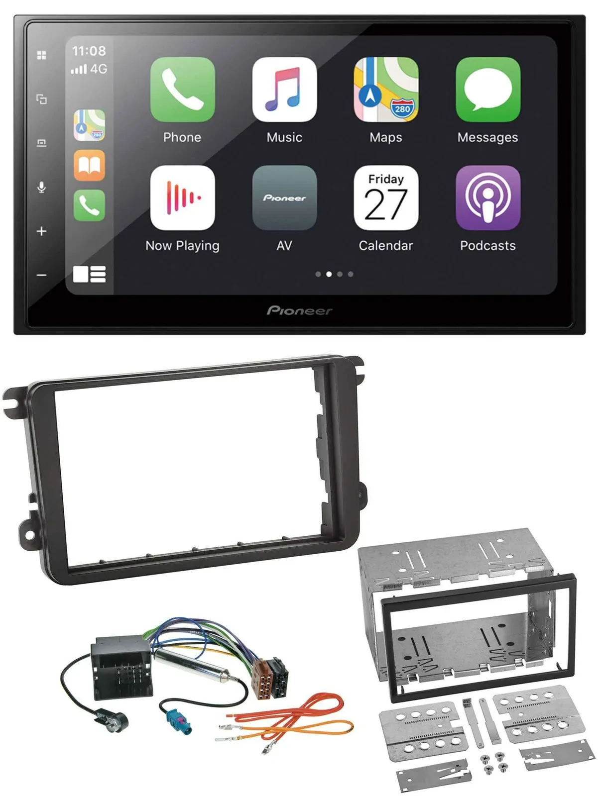 Pioneer MP3 Bluetooth DAB 2DIN USB Autoradio für Skoda Fabia Octavia II Rapid Ro