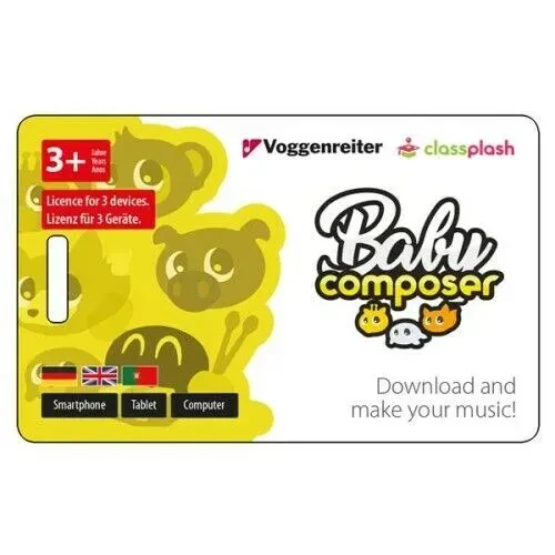 Учебное пособие для детей Voggenreiter Baby Composer! (приложение, 3–6 лет)