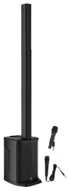 Gemini WPX-2000TOGO Rechargeable DJ/PA Line Array Speaker+Se Electronics Mic