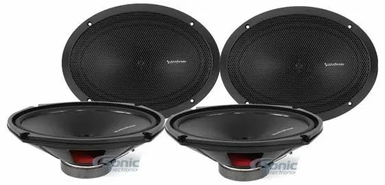 4) Rockford Fosgate R169X2 260W 6x9" 2 Way Car Coaxial Speakers Bundle Package