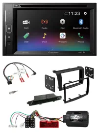 Pioneer Bluetooth Lenkrad USB 2DIN DAB DVD Autoradio für Mazda 3 2003-2009 schwa