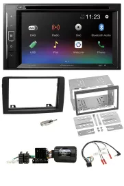 Pioneer Bluetooth Lenkrad USB 2DIN DAB DVD Autoradio für Fiat Idea 06-12 schwarz