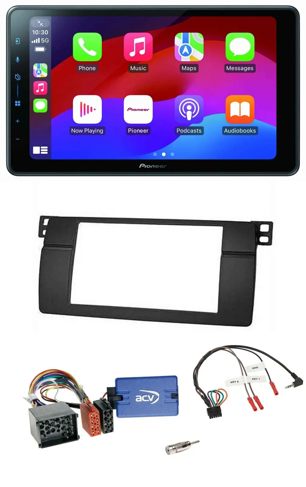 Pioneer Bluetooth 2DIN USB Lenkrad DAB Autoradio für BMW 3er E46 00-06 Profi