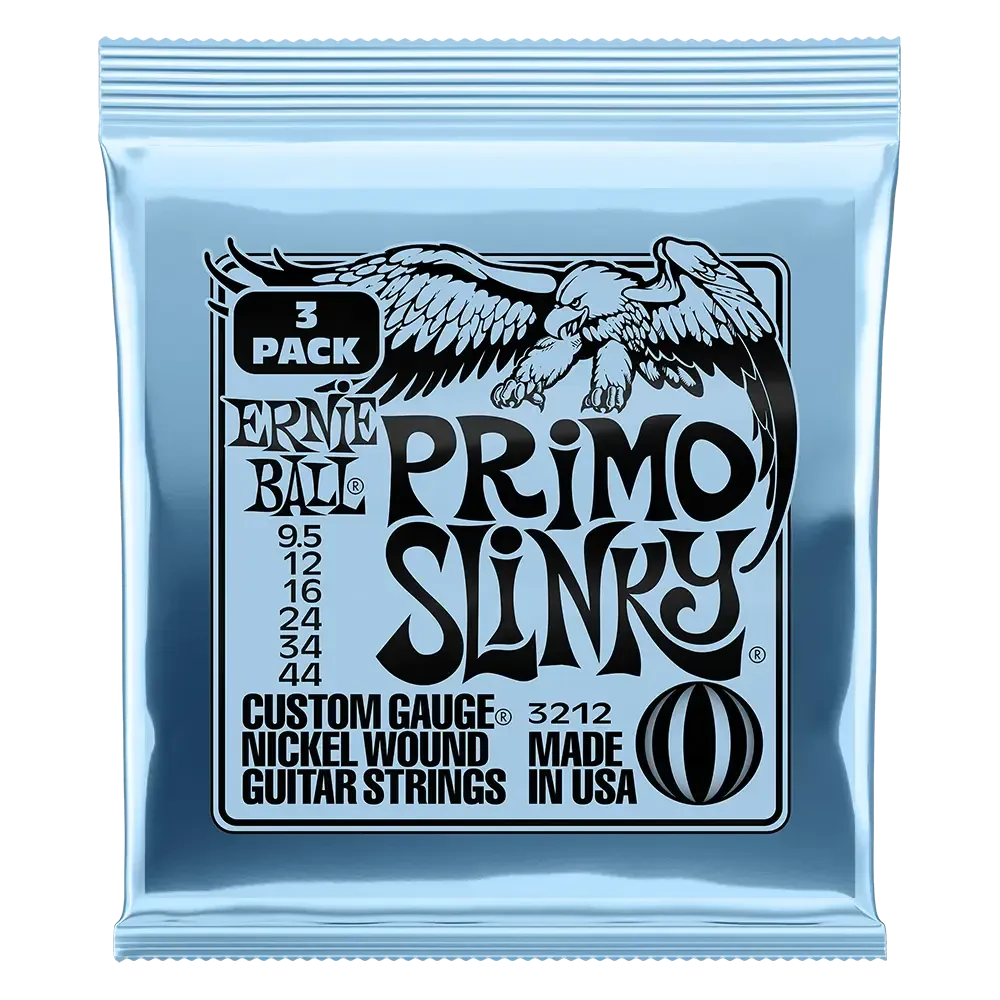 Струны для электрогитары ERNIE BALL 3212 Nickel Slinky Primo 3 Pack 9.5-44
