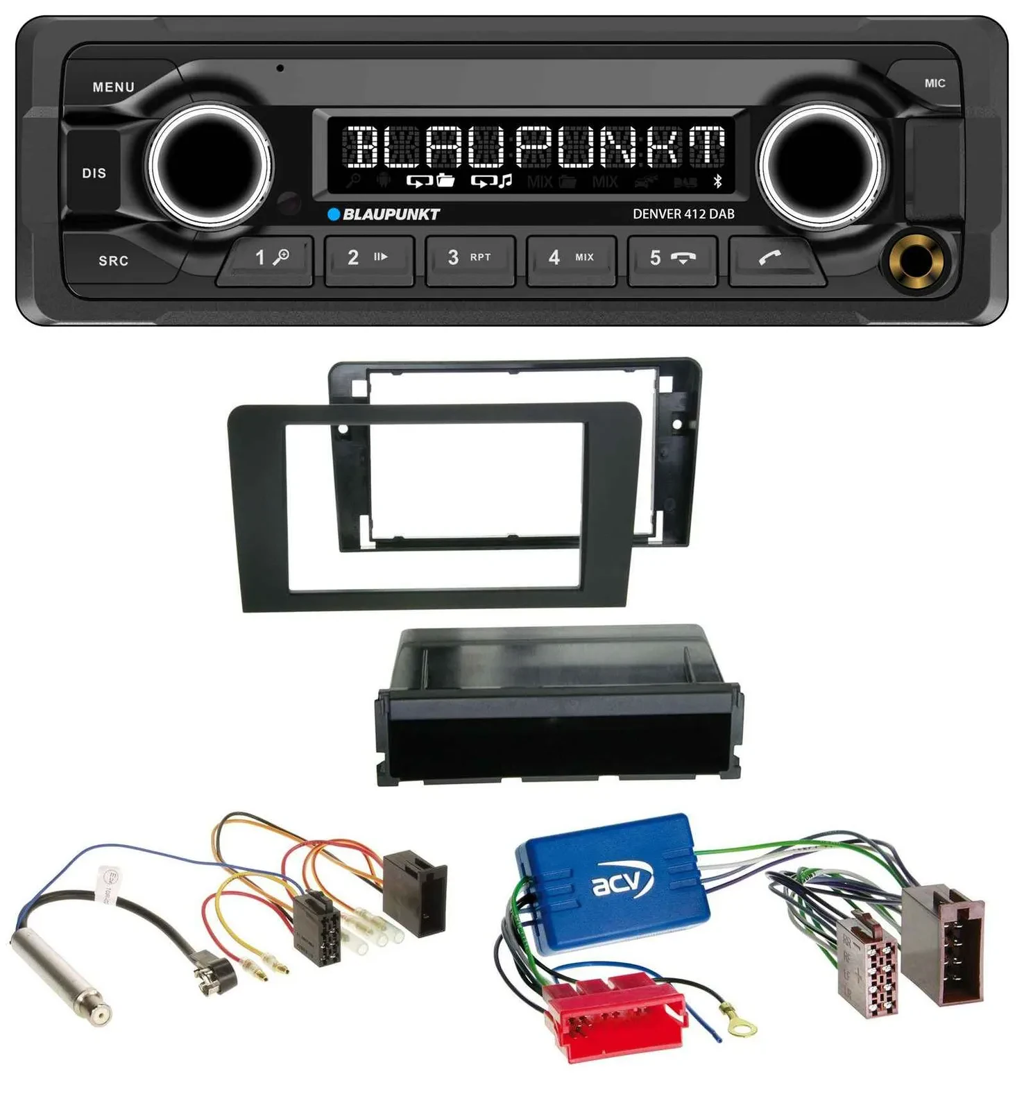 Blaupunkt Bluetooth DAB MP3 USB Autoradio für Audi A3 03-06 8P Symphony Aktivsys