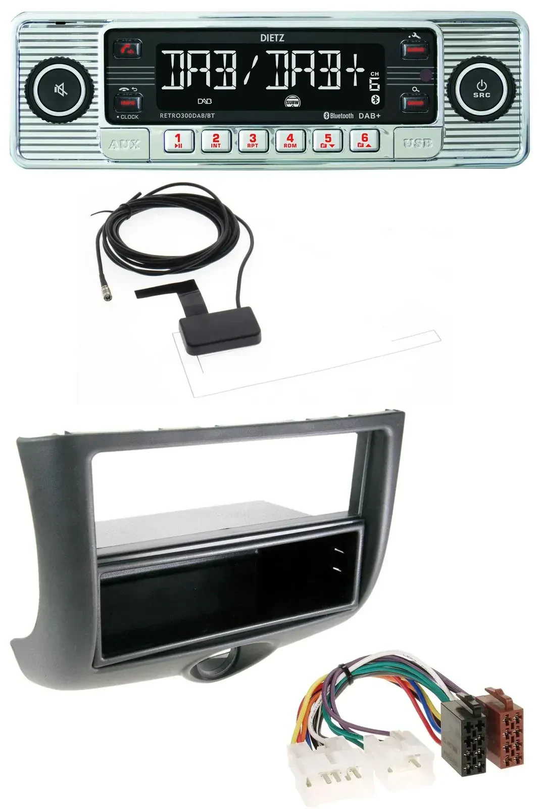 Dietz Bluetooth USB MP3 DAB Autoradio für Toyota Yaris (1999-2003)