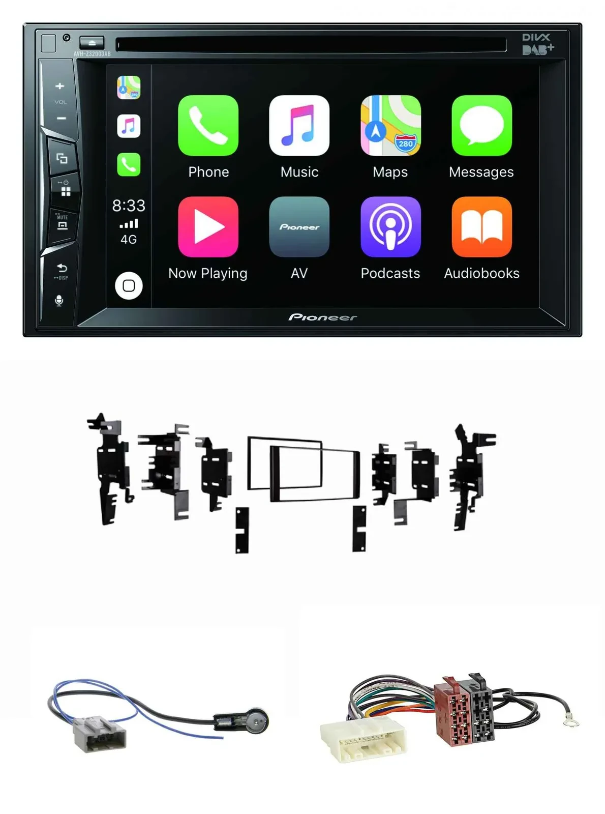 Pioneer MP3 USB DVD Bluetooth DAB 2DIN Autoradio für Nissan Tiida Versa C11 2007