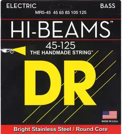 Струны для 5-струнной бас-гитары DR Strings Hi-Beam MR5-45 45-125