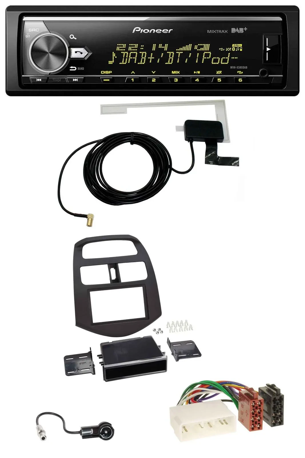 Pioneer Bluetooth DAB USB MP3 Autoradio für Chevrolet Spark (KLM 2012-2013)