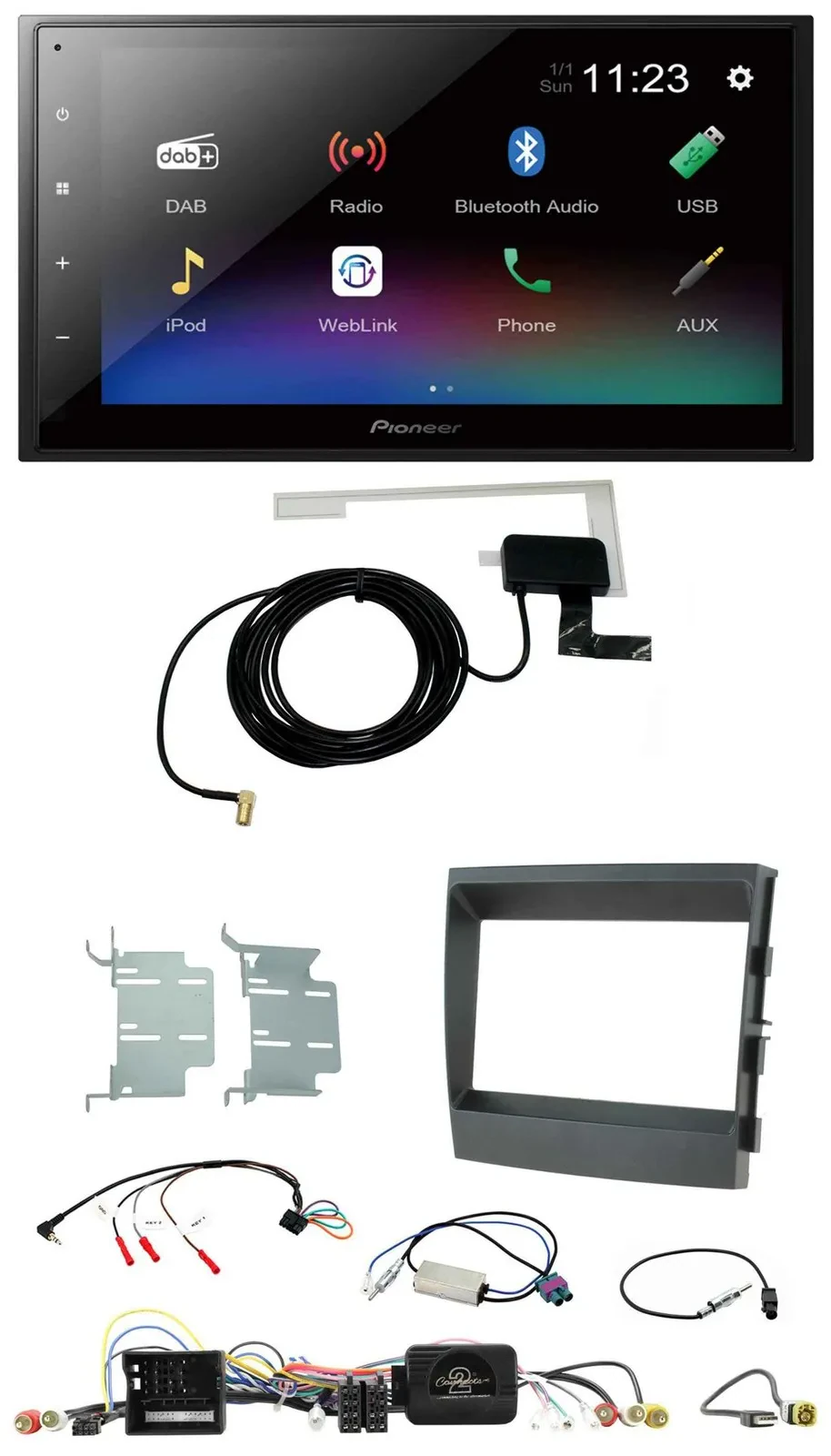 Автомагнитола Pioneer 2DIN DAB Bluetooth USB для Porsche Panamera 2009–2016
