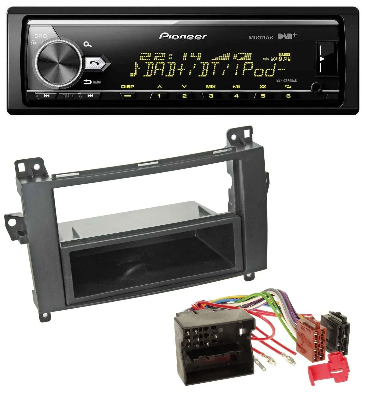Pioneer Bluetooth USB DAB MP3 Autoradio für Mercedes B-Klasse (T245, 05-11)