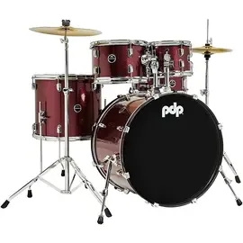 Ударная установка акустическая PDP by DW Encore Complete 5-Piece Drum Set Chrome Hardware and Cymbals Ruby Red