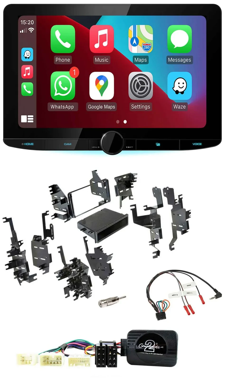 Kenwood Lenkrad USB DAB Bluetooth Autoradio für Toyota RAV 4 2001-2005