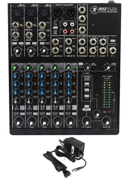 Mackie 802VLZ4 8-channel Soundboard Mixing Console Mixer For Church/School