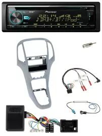 Pioneer DAB Lenkrad CD USB Bluetooth Autoradio für Opel Astra J 09-16 Platin sil