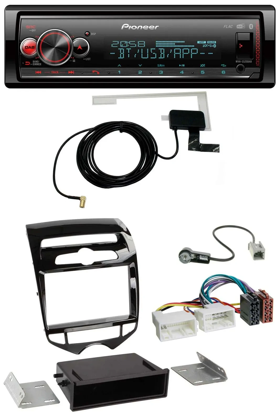 Pioneer Bluetooth DAB USB MP3 Autoradio für Hyundai ix20 ab 10 autom. Klima