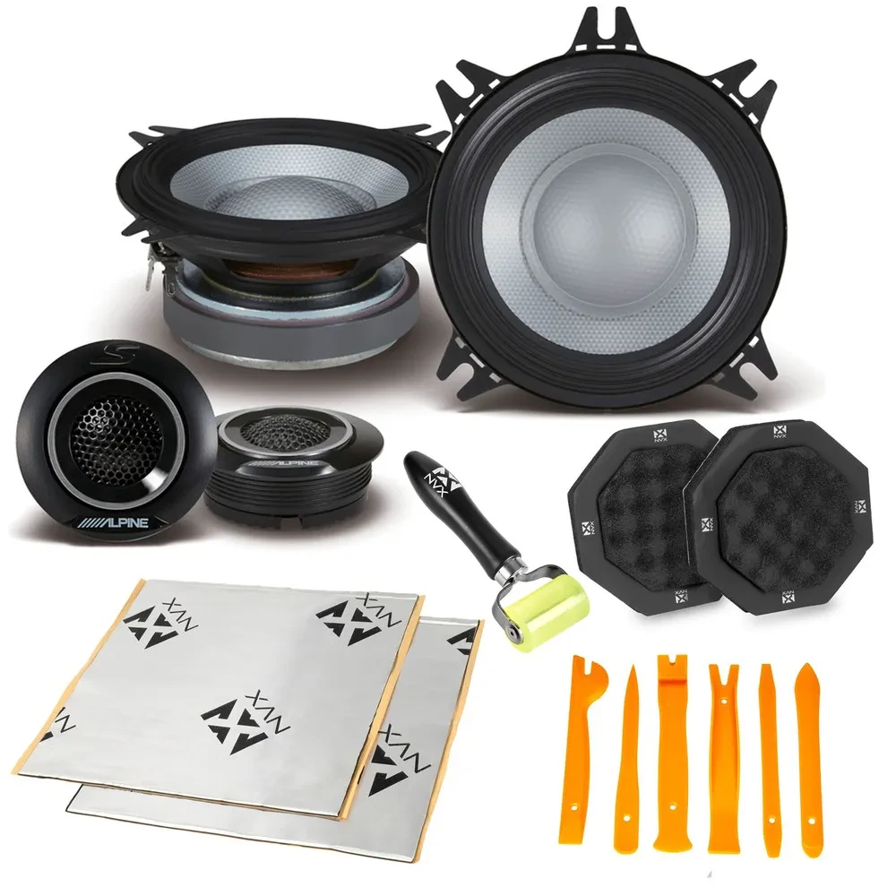 Alpine S2-S40C 90W RMS 4" 2-way Component Speaker w/ Accessories