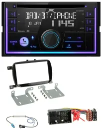JVC MP3 USB 2DIN DAB Bluetooth CD Autoradio für Fiat 500X ab 2016 klavierlack sc
