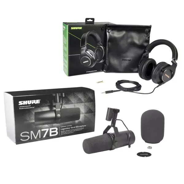 Студийный микрофон Shure SM7B Black с аксессуарами