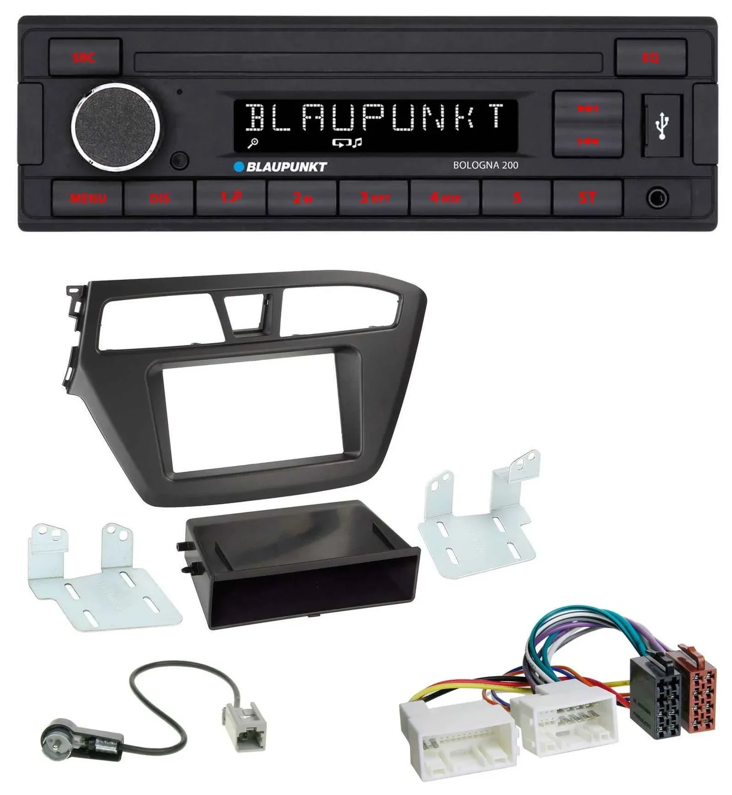 Blaupunkt MP3 AUX USB 1DIN Autoradio für Hyundai i20 (2014-2020)