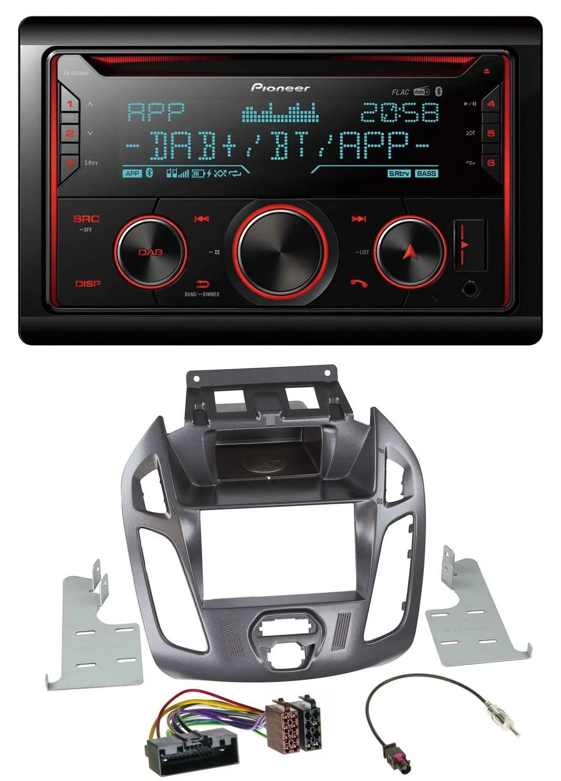 Автомагнитола для Ford Transit Pioneer 2DIN DAB MP3 Bluetooth USB CD