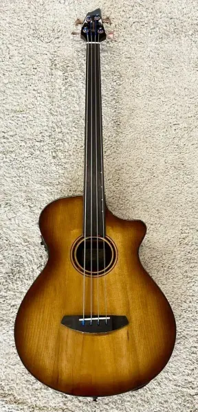 Бас-гитара акустическая Breedlove Pursuit Exotic S Fretless Amber Burst