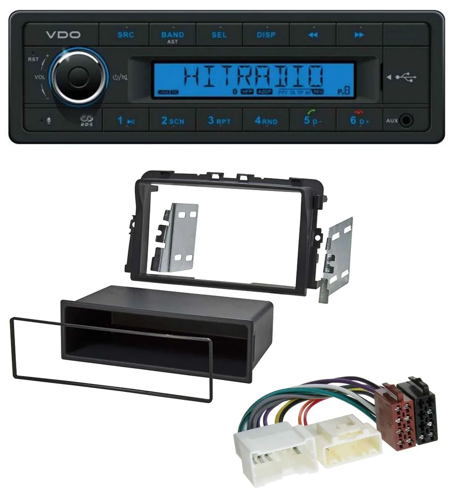 VDO AUX Bluetooth USB MP3 Autoradio für Opel Vivaro Combi J7 Kasten F7 11-15