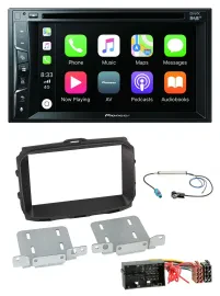 Pioneer MP3 USB DVD Bluetooth DAB 2DIN Autoradio für Alfa Giulietta 940 Facelift