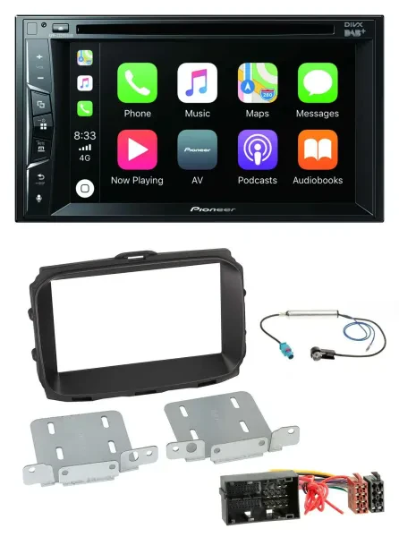 Pioneer MP3 USB DVD Bluetooth DAB 2DIN Autoradio für Alfa Giulietta 940 Facelift