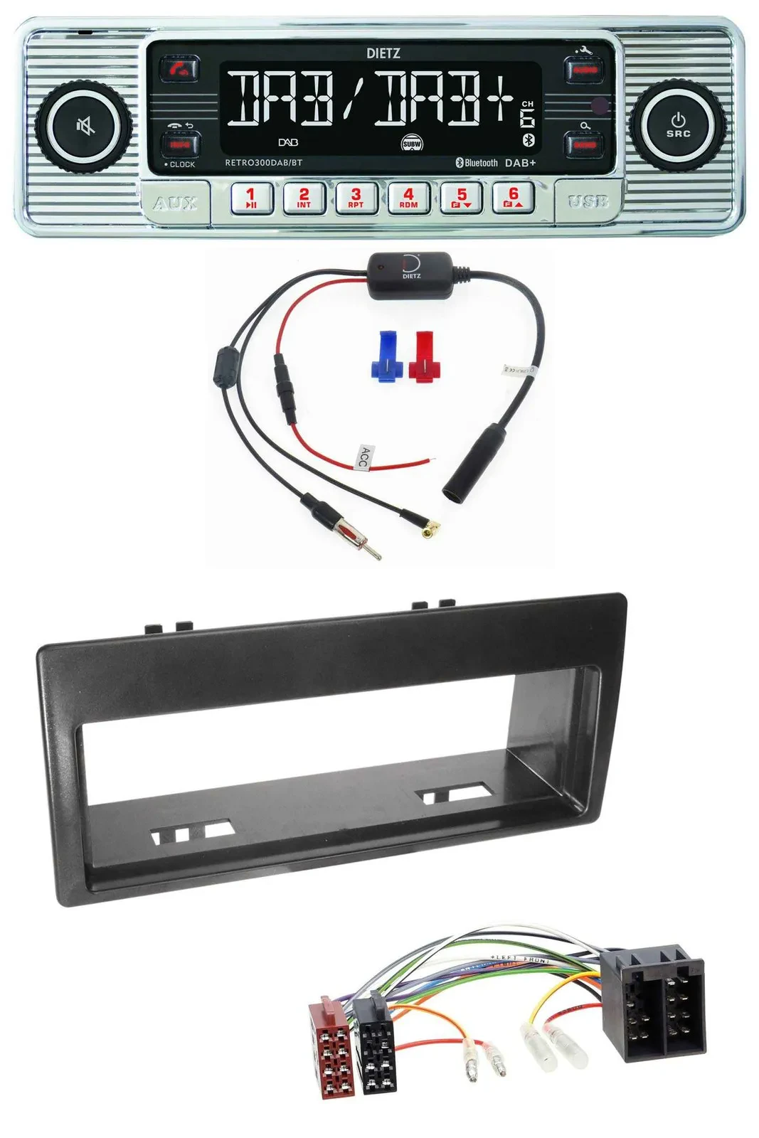 Dietz DAB USB MP3 Bluetooth Autoradio für Citroen Xantia (1999-2003)