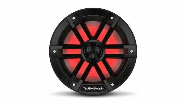 Rockford Fosgate M1-8B Color Optix 150W 8” 2-Way Marine Speakers Black w/ Grille
