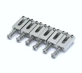 Седла бриджа для Fender Stratocaster Allparts (набор, 6 шт.), узкие, хром