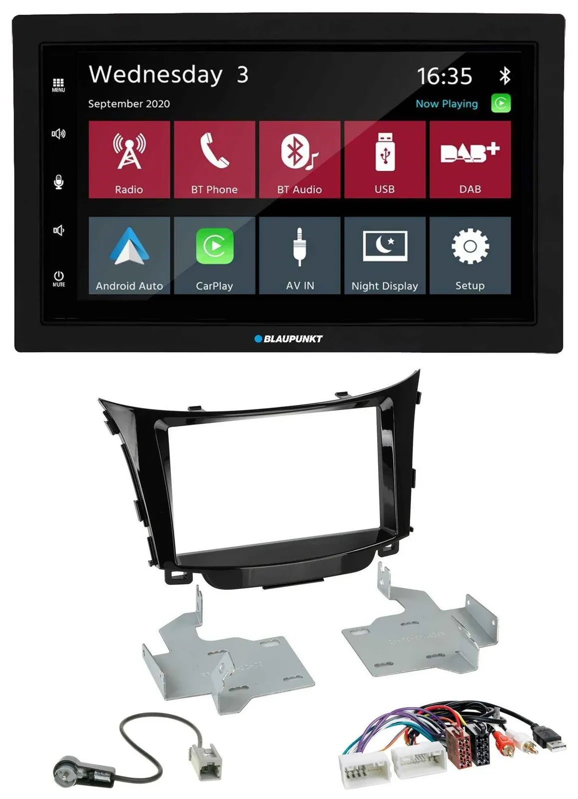 Blaupunkt 2DIN MP3 USB Bluetooth DAB Autoradio für Hyundai i30 ab 2012 AUX USB
