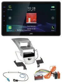 JVC DAB MP3 Bluetooth USB Autoradio für Ford Fiesta Display 08-10 silber