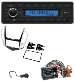 Автомагнитола VDO 1-DIN, USB, AUX, MP3, для Chevrolet Cruze 2011–2016, серебристая