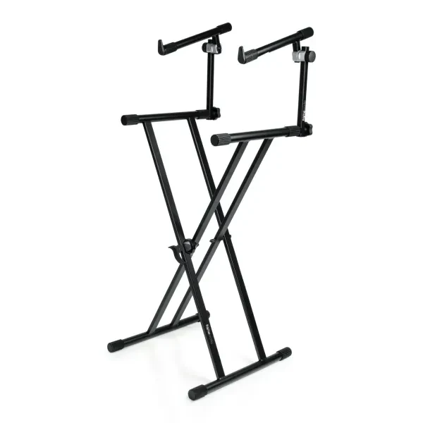 GATOR Frameworks Hvy Duty 2 Tier "X" style keyboard stand w/ rubberized leveling