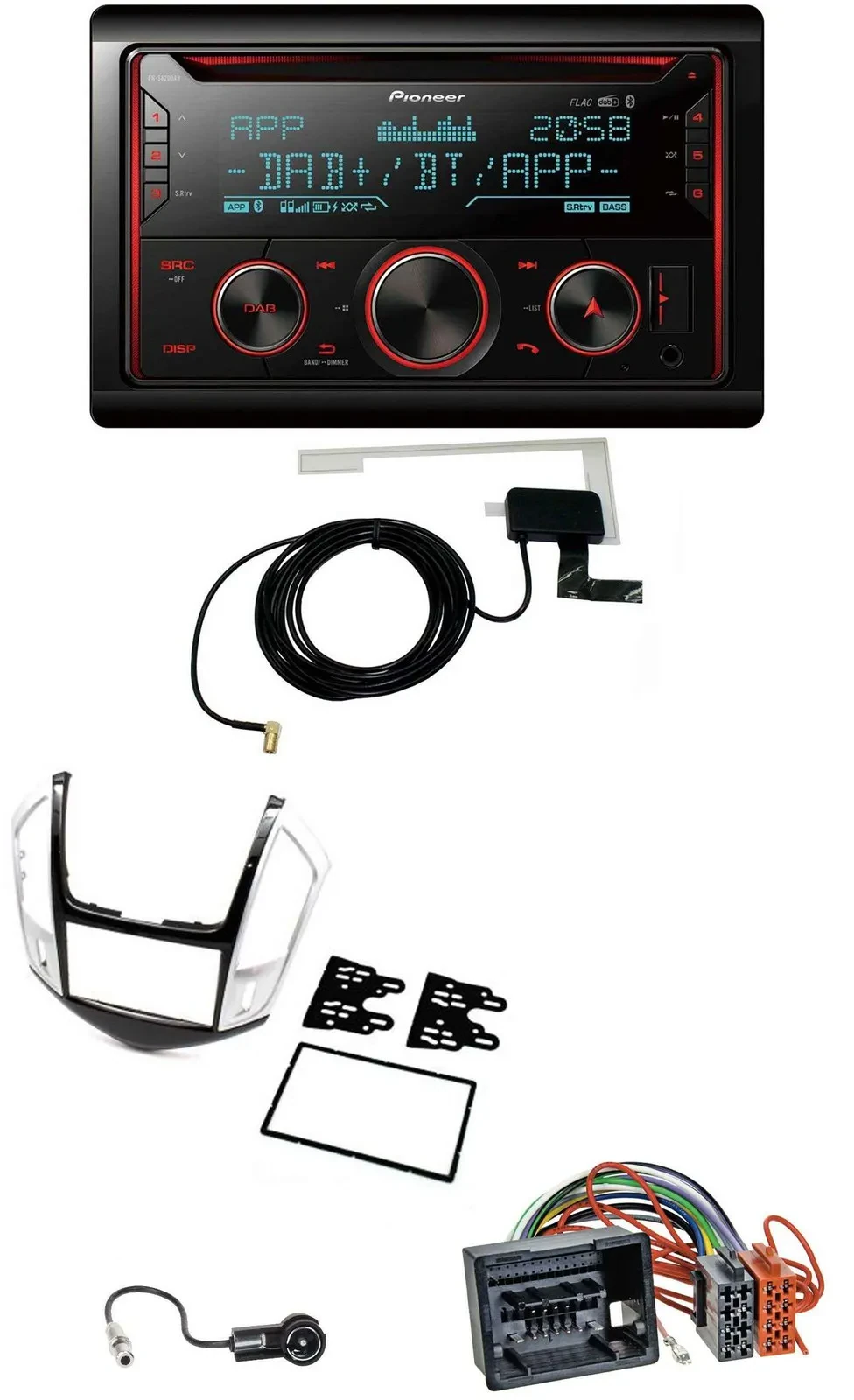 Pioneer 2DIN MP3 DAB USB CD Bluetooth Autoradio für Chevrolet Cruze 2011-2016