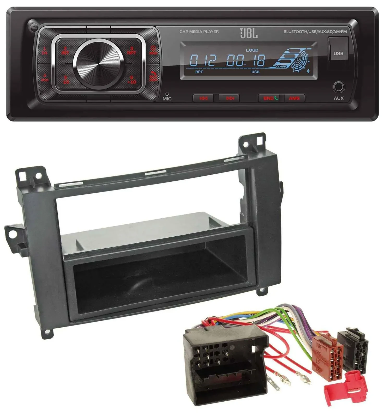 Автомагнитола JBL SD AUX MP3 USB Bluetooth для Mercedes B-Klasse (T245, 2005–2011)