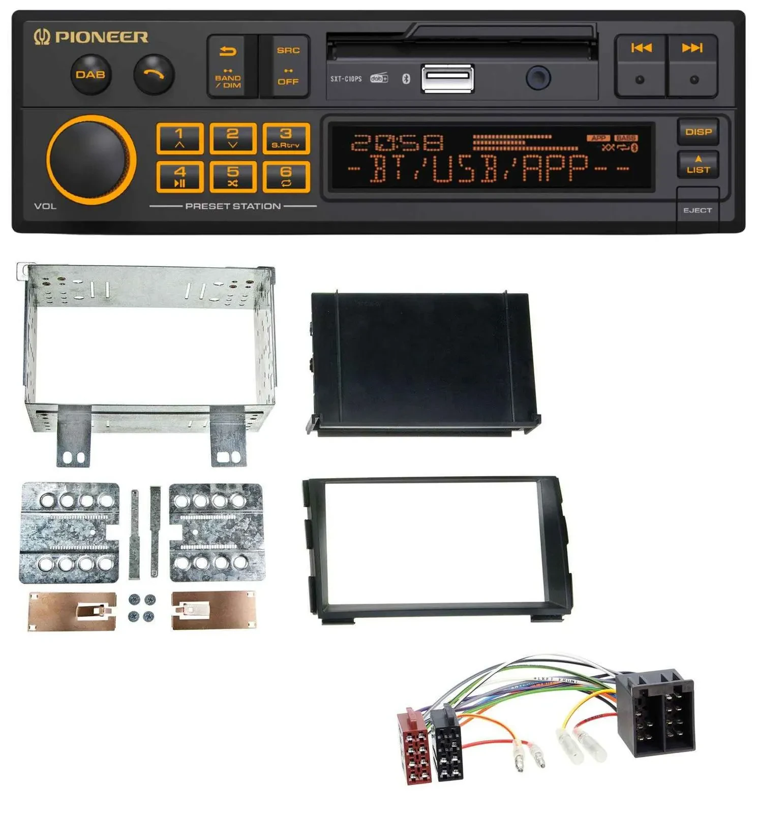 Автомагнитола Pioneer DAB, MP3, USB, Bluetooth для Kia Ceed 2009–2012, proCeed 2011–2013