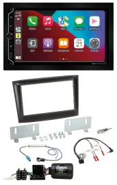 Автомагнитола для Fiat Doblo ESX 2DIN DAB USB Bluetooth, поддержка кнопок на руле, ISO, CAN-Bus