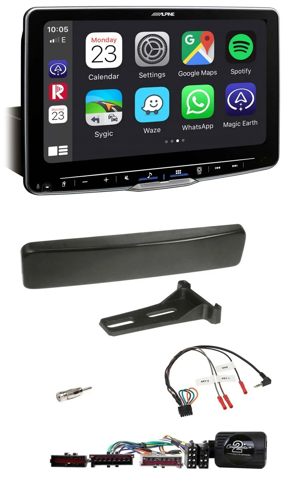 Автомагнитола Alpine Bluetooth USB DAB для Ford Focus/Mondeo, черная