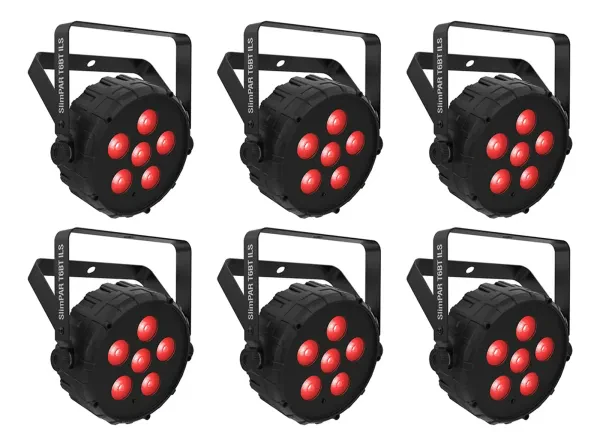 Прибор смены цвета Chauvet DJ SLIMPAR T6 BT ILS D-Fi USB DMX RGB LED (6 штук)