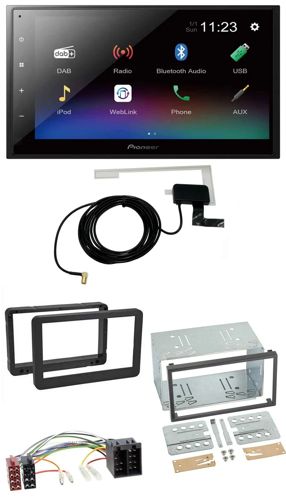 Pioneer DAB MP3 Bluetooth 2DIN USB Autoradio für Alfa Romeo 159 Spider Brera ab