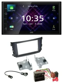JVC DAB 2DIN MP3 Bluetooth USB Autoradio für Smart ForTwo 2010-14 Quadlock