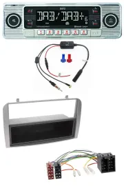 Dietz DAB USB MP3 Bluetooth Autoradio für Alfa Romeo 147 GT silber Ablagefach