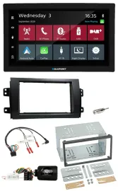 Автомагнитола Blaupunkt 2-DIN, DAB, Bluetooth, USB, поддержка кнопок на руле, для Fiat Sedici/Suzuki SX4