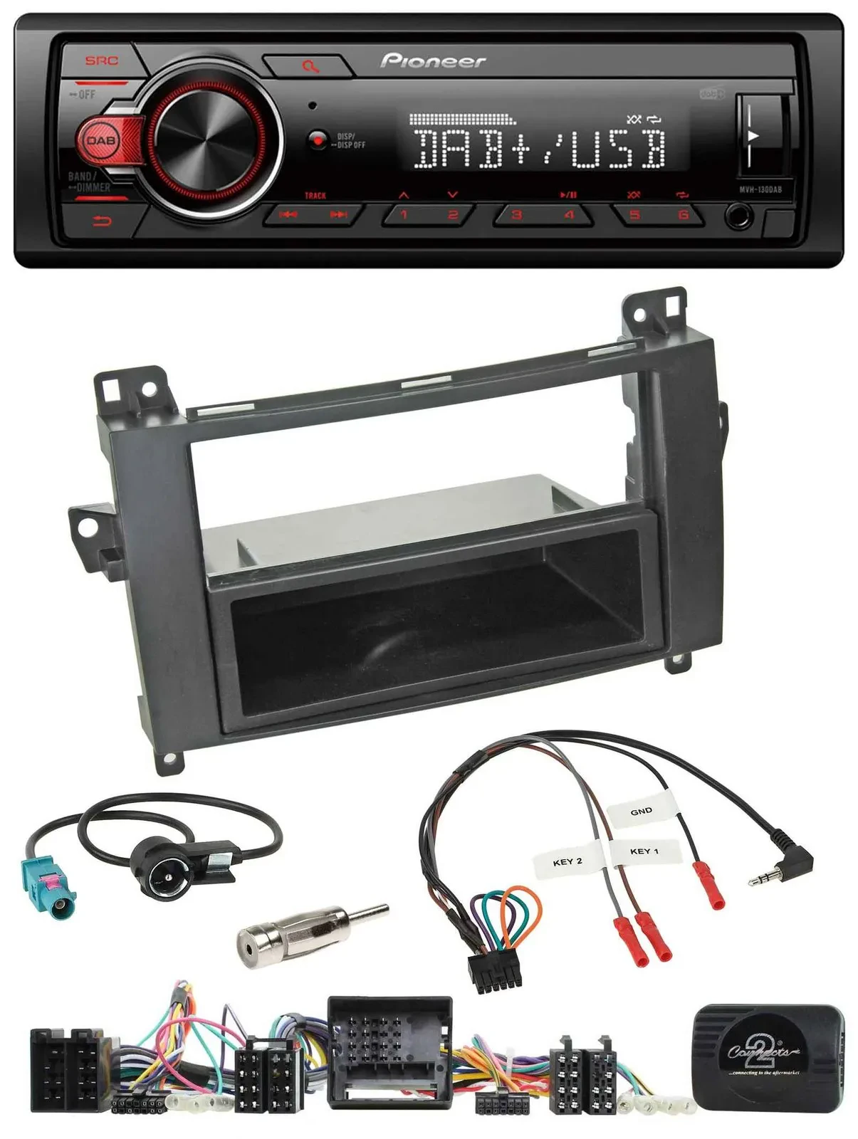 Pioneer MP3 1DIN DAB USB Lenkrad Autoradio für Mercedes Vito Viano W639 Audio 5