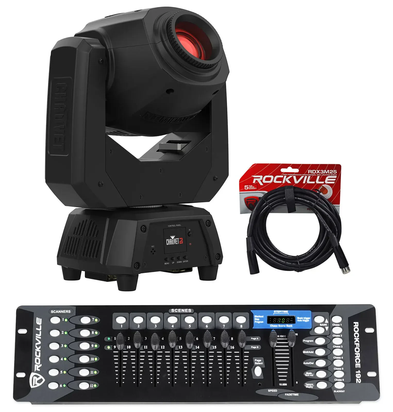 Прибор с полным движением Chauvet DJ Intimidator Spot 60 ILS с DMX-пультом и кабелем