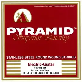 Струны для 8-струнной электрогитары Pyramid 1185S-8 Stainless Steel 11-85